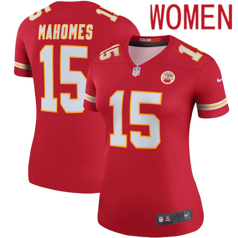 Women Kansas City Chiefs 15 Patrick Mahomes Nike Red Legend Team NFL Jersey